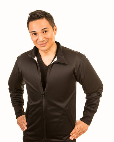 L2 Active Aide® Zip-Up Top - Black